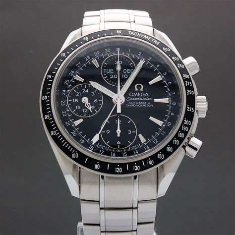 omega speedmaster triple date 3220.50|Speedmaster Date / Day‑Date 40 mm, steel on steel .